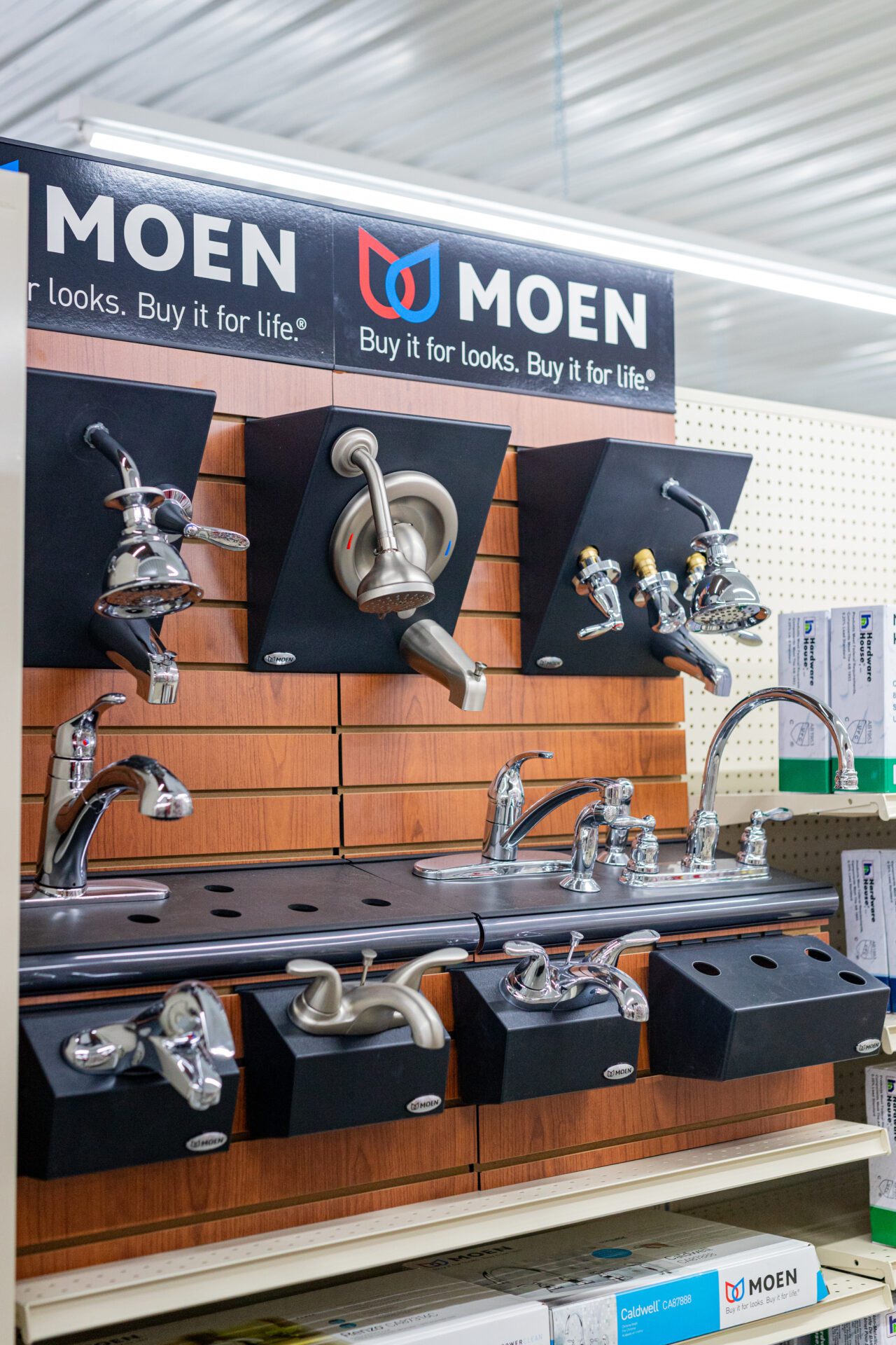 Moen display at Diamond Building Supply